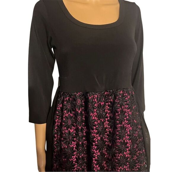 Olian maternity/post 3/4 Sleeve Lace Knee Length Dress Multicolor Size M - Picture 5 of 7